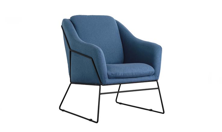 Karl Accent Chair - Woven Blue
