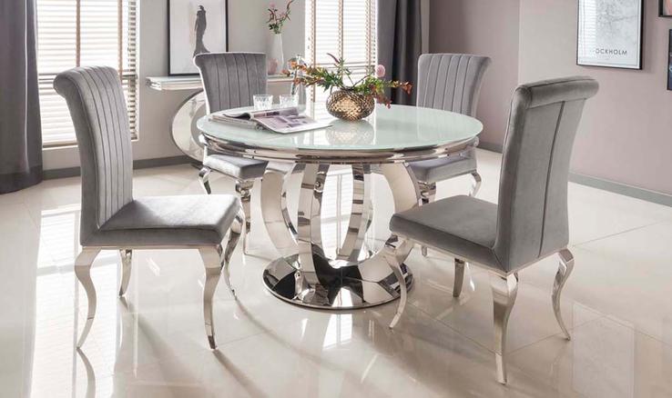 Orion Round Dining Table - White